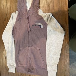 Women’s North Face zip up hoodie size small